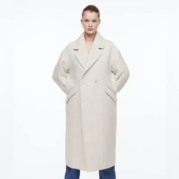 H&M Double-Breasted Oversized Coat - Picture 6 of 14